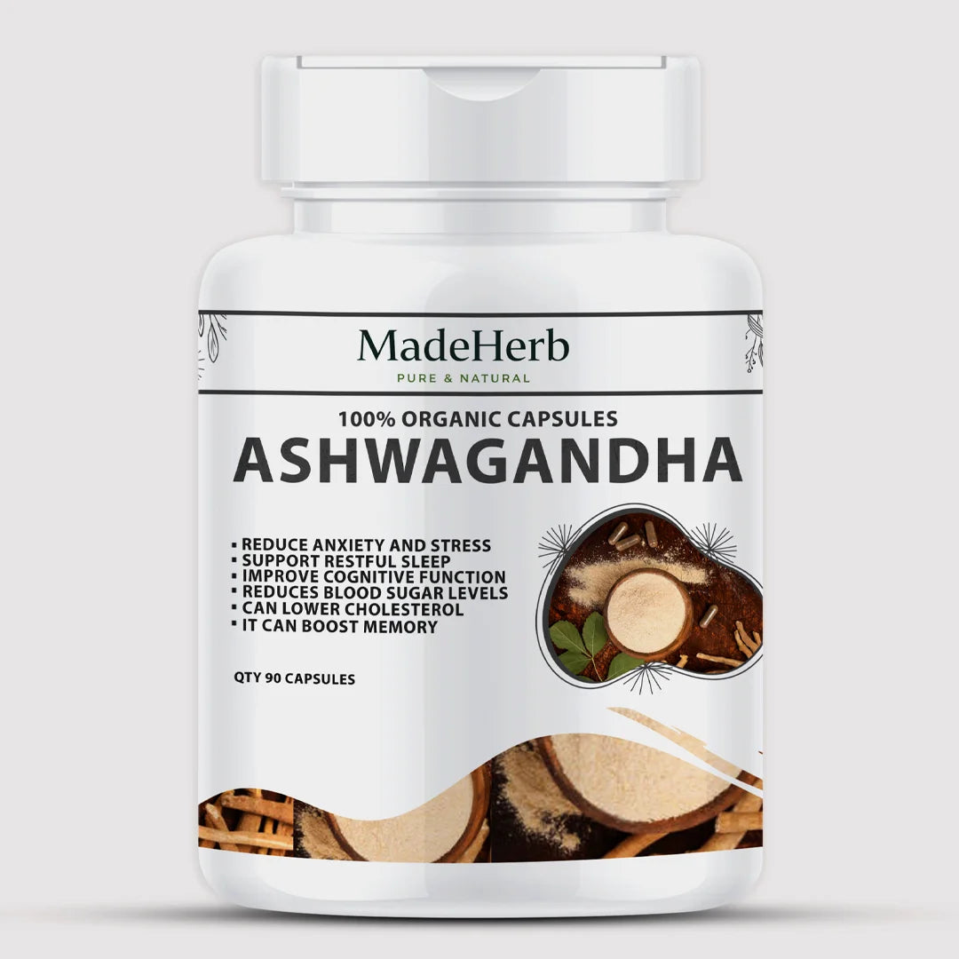MadeHerb Ashwagandha Capsules | Natural Stress & Energy Support